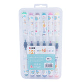 PACK 6 PLUMONES DUO KAWAII  CON 12 COLORES