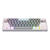 Fizz Rainbow Gris/Blanco K617: 60%, Ingles, Alambrico, Mecanico Red Switch + Luz Rainbow