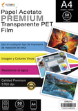 Papel Acetato Transparente PET Film A4 (210 x 297 mm) /50 Hojas