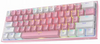 Fizz Rainbow Rosa/Blanco K617: 60%, Ingles, Alambrico, Mecanico Red Switch + Luz Rainbow