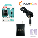 Cargador combo USB a tipo C, 2.0A Owii CHA003