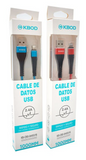 Cable cargador y transmisor de datos para ios iphone, carga rápida, reforzado, uso rudo 2.4A, 1m Kbod TKBCBO8400