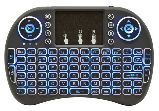 GENERICO Mini Teclado Inalámbrico Touchpad Smart TV Retroiluminado GENERICO